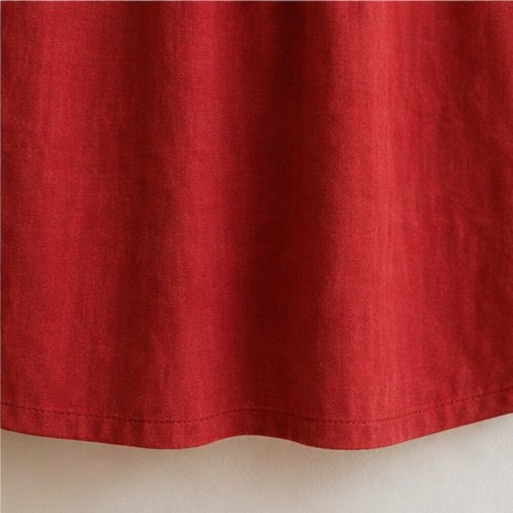 Red Pintuck Yoke Blouse - Picture 6 of 6